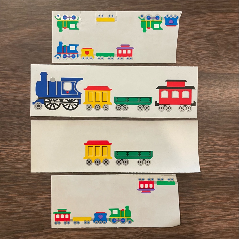 Mrs. Grossman's Stickers Vintage 1983 1993 Trains Caboose Engine Railroad
